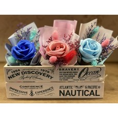 花藝師手作玫瑰迷你乾燥花束 韓式風格禮物首選, 米黃,加購提袋跟卡片含免費代寫