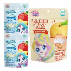 캐치티니핑 동결건조 초롱핑의 사과칩 두개 + 뽀니핑의 배칩 한개, 15g