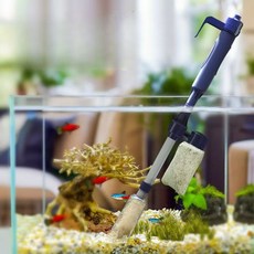 데쯔오 공구 전동 어항청소기 여과 물펌프 모래 청소 물갈이 필터링 건전지 미포함 여과망태기 3개, 1개