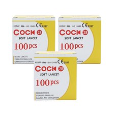 cock 콕 소프트 란셋 28G 아큐첵 소프트클릭스 호환 채혈침, 3개, 100개입