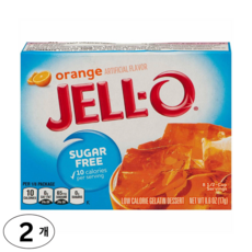 JELLO 젤로 슈가프리 젤라틴 오렌지, 17g, 2개
