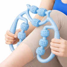 GO마켓 종아리 허벅지 마사지 롤러, 블루, 1개