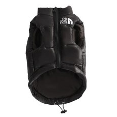 더도그페이스 눕시조끼패딩 선물용, M, 검정색