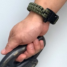 생존용 끈 팔찌 카키 야외 활동 비상용 로프 팔찌 캠핑 등산 낚시 여행용 응급, 1개, 상세페이지 참조