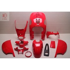 附發票-車殼玩家 Many LEA 機車車殼 紅 烤漆部份 EG部品, 1個