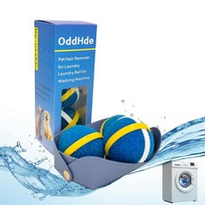 세탁용 OddHde 2 in 1 애완동물 털 제거제 재사용 가능한 세탁기 캐처 보푸라기 캣앤도그 효과적인 세탁 공 가죽 트레이 보관함 3 PCS(, Blue