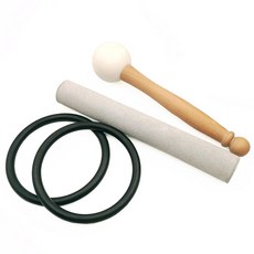 Hye-eun 싱잉 볼 망치 스웨이드 스틱 및 고무 O링 쿠션 쿼츠 크리스탈 액세서리 연주용, 4PCS