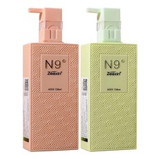 N9 헤어클리닉 샴푸 린스 매끈보송 머릿결 케어 전문 브랜드 세트, 1개, B. 2개입 사용분 부드러운 샴푸 2병