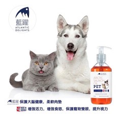 藍躍ATLANTIC DELIGHTS 北極鮭魚油寵物型 挪威原裝進口 犬貓適用 300ML, 1個, 300ml+贈品, 綜合營養補充品