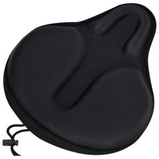 호잉상점 무통증 자전거 안장 커버 젤쿠션 젤패드 고탄성커버 실내자전거안장, 1개, 블랙