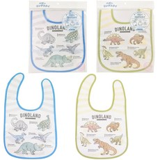 日本 防水圍兜 圍兜兜 恐龍 小熊 圍兜 口袋圍兜 口水巾 吃飯兜兜 防油防水 接食物 好收納 動物圖案 吃飯大圍兜, 1個, 藍綠恐龍隨機 / 1272, 藍綠恐龍, 1個裝