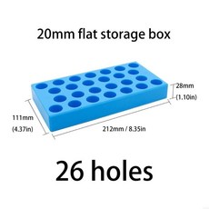멀티 홀 디자인이있는 도구 홀더 트레이 드라이버 비트 저장 케이스, 20mm 26 holes, 1개
