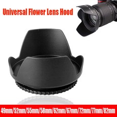 범용 후드 49mm 52mm 58mm 55mm 62mm 67mm 72mm 77mm 82mm 나사 튤립 꽃잎 필터 스레드 카메라 Lente Protect