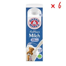 바렌마크 비 웨어 UHT 밀크 팻, 6개, 1L