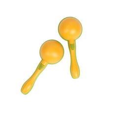 Zhijing 작은 손을 잡아 플라스틱 장난감 모래 흔들어 벨 반지 아기 시각 흥분 운동(Yellow), 노란색, 1개