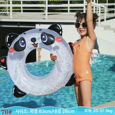 튜브 유니콘 플라맹고 대형 휴대용 수영장 바닷가 스위밍 링, 1개, 용 70 판다 10-35kg 손잡이 포함