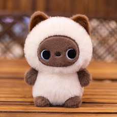 헤일리마켓 애니멀프렌즈 사막여우 고양이 수달 귀여운 동물 봉제 인형 인테리어 선물, 1개, 샴고양이인형, 15cm 1개, 샴고양이인형, 15cm