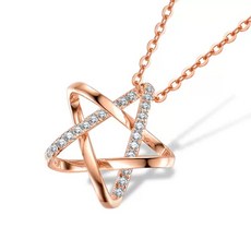 YIMIMN14k 로즈 골드 도금 여성 데일리 심플 별 목걸이