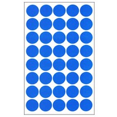 원형스티커 분류라벨 지름16mm 7매입 청색 301B ord+3632se