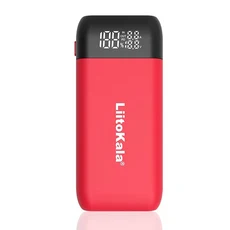 LiitoKala Lii-MP2 21700 배터리 충전기 18650 파워 뱅크 QC3.0 고속 C타입 입력 USB LCD, 01 Red-Lii-MP2, 1개