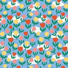 방수천 라미네이트원단 TPU 방수원단 20수 체크 꽃무늬 플라워 147종, 093) 가든튤립, 1개