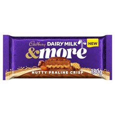 영국 캐드베리 Cadbury Nutty Praline Crisp 데어리 밀크 앤 모어 너티 프랄린 크리스프, 6개, 180g
