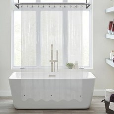 Mrs Awesome 자석 3개가 있는 긴 샤워 커튼 라이너 182.9 x 198.1cm(72 x 78인치) 투명 PEVA 샤워 라이너 욕실용 길이 298.8cm(78인치)