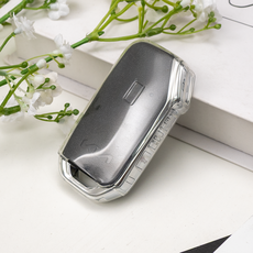 기아 레이 k3 GT 스포티지 쏘울 부스터 쏘렌토 MQ4 호환 투명 클리어 젤리 스마트 키 케이스 키홀더, TB08_블랙