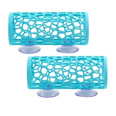 MMC 어항 플로팅 피쉬 라운지 열대어 은신처 물고기 휴식처 숨숨집 치어 보호 공간 수조 장식 2개입, 원통모양2p, 블루