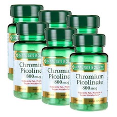 네이처스 바운티 크롬 피콜리네이트 800mcg Nature's Bounty Chromium Picolinate, 6개, 50정