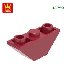 경사 반전 블록 컬러 벽돌 조립 부품 로트당, 5. 9.Dark Red, 1개