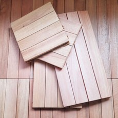조립식 데크타일 사람에 좋은 자연미 예쁜색 베란다 현관 거실 등 다용도 니야또 원목발판 4칸-대(60cm) 구성 6개 포장, 1개