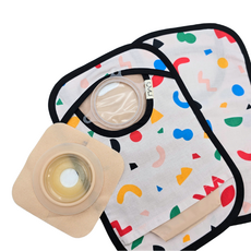 [1+1 2장] 뉴트로 페인팅 장루 파우치 쓸림 방지 스토마 커버 배변 주머니 세탁 가능