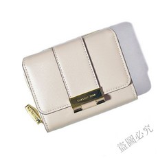 熱賣 韓係鎖扣三折錢包短夾短夾女錢包錢包女三折短夾韓國錢包可放照片D7WF