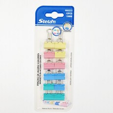 스텔란 파스텔 서류 집게 클립 19mm (12PCS) G