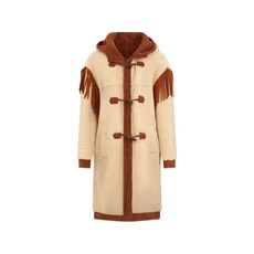 필로소피디로렌조세라피니 숄더 프린지 시어링 코트