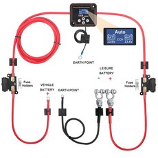 가변 전압 듀얼 배터리 아이솔레이터 리튬 및 납산 VSR 자동차 액세서리 3 m 5 140Amp, 02 With 7m kits