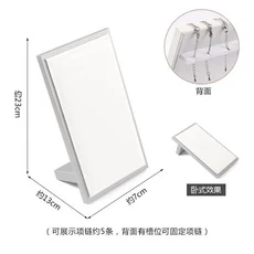 샴페인 화이트 디스플레이 케이스 목걸이 랙 하이 엔드 옥 보석 소품 카운터 크리스탈 전시 스탠드, 27 Silver B