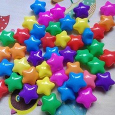 볼풀공 볼풀 아기볼풀공 아기풀공 볼풀장 볼풀공놀이 키즈 파스텔, 1개, 컬러풀 펜타그램 50개