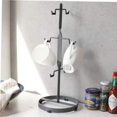 커피잔걸이 3단 머그컵 찻잔 철재 거치대 컵건조대 JFW88B030, 본상품