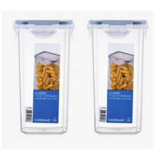 락앤락 직사각 밀폐찬통 견과류 건조 가루 식품 보관용 1.3L, 2개
