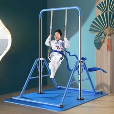 키즈카페 수평바 매달리기 그네 풀업바 높이조절 철봉, 심플 사파이어 블루 1.3미터, 1개