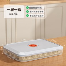 DIU 餃子收納盒冰箱冷凍專用餛飩水餃麪條保鮮盒食物速凍分裝盒, 1個, 如圖