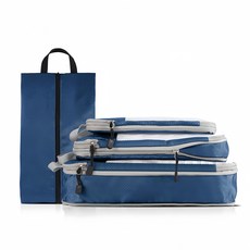 多功能運動收納袋組合 旅行衣物整理袋 行李箱收納包, 藍色, 1個