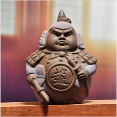 紫砂茶寵五虎上將彩陶擺件，創意茶玩精品，茶臺茶桌裝飾配件, 1個, 趙子龍