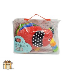 안녕! 내 친구 코야(포스트잇증정) 감각 자극 오감 발달 아기 헝겊책 블루래빗, 천으로 만든 책