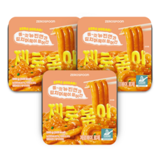 제로볶이 로제 무설탕 뉴진면 떡볶이, 3개, 240g