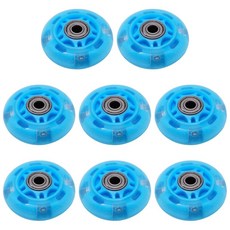 베어링이 있는 벤리우드 의자 휠 스케이트 및 3인치 휠 블레이드 사무용 롤러 휠(4팩 인라인 클리어 수하물용 실외 실버) 76mm 실내, 2.5inch-8pcs, Blue