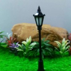 DIY LED 1구 피규어 가로등 모형 디오라마 미니어쳐 장식 소품 7cm