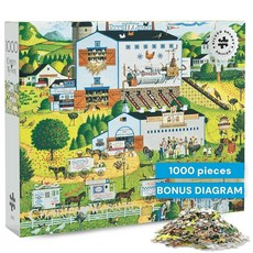 해외 Buffalo Games Silver Select – Charles Wysocki Sunny Side Up - 성인용 1000피스 직소 퍼즐 정밀 컷 피스 아름다운 아트워